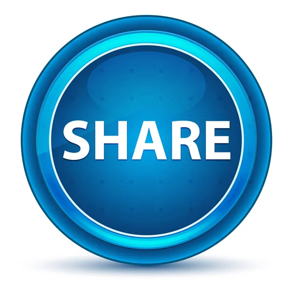 Compartir Ojo azul botón redondo — Foto de Stock