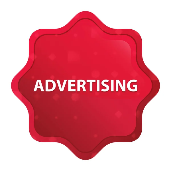 Publicidade misty subiu botão autocolante starburst vermelho — Fotografia de Stock