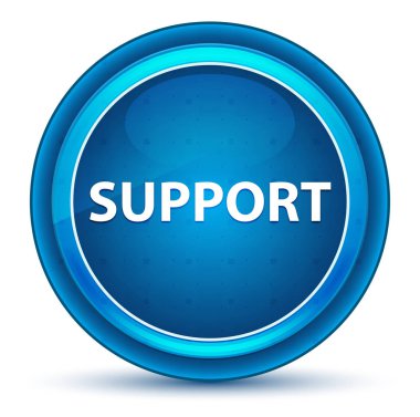 Destek Eyeball Mavi Yuvarlak Düğme