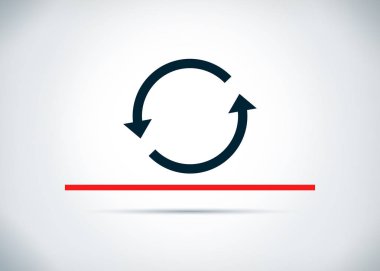 Ok simgesi soyut düz arka plan tasarım çizimini güncelleştir