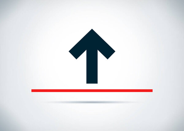 Up arrow icon abstract flat background design illustration