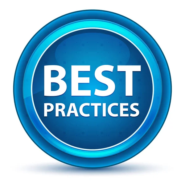 Best Practices Eyeball Blue Round Button — Stock Photo, Image