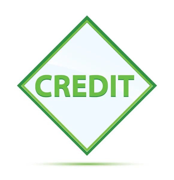 Credito moderno astratto pulsante diamante verde — Foto Stock