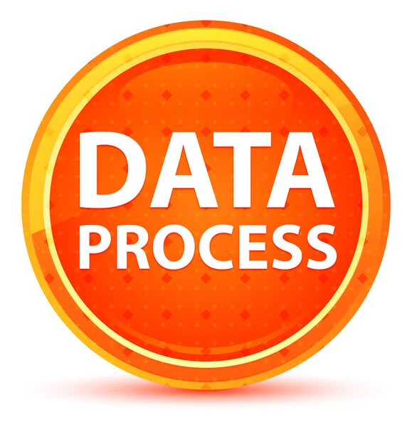 Data Process Natural Orange Round Button — 스톡 사진