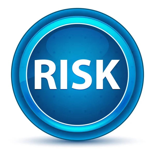 Risk Eyeball Blue Round Button — Stock Photo, Image