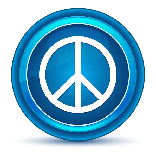 Symbol mírovém znaku oční bulvy modrý kulatý knoflík — Stock fotografie