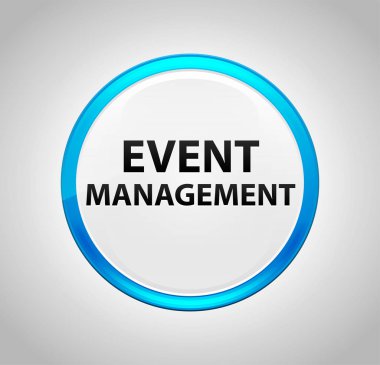 Olay Yönetimi Yuvarlak Mavi Buton Düğmesi