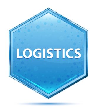 Lojistik kristal mavi altıgen düğmesi