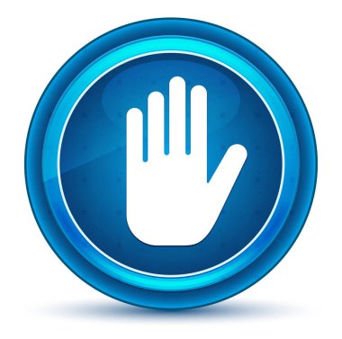 El simgesi göz küresi mavi yuvarlak düğmesini durdurun