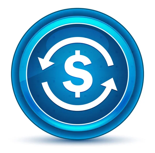 Dolar pieniądze wymiana ikona niebieski okrągły przycisk symbol — Zdjęcie stockowe