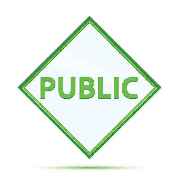 Publiczny nowoczesny abstrakcyjny zielony przycisk diamentowy — Zdjęcie stockowe