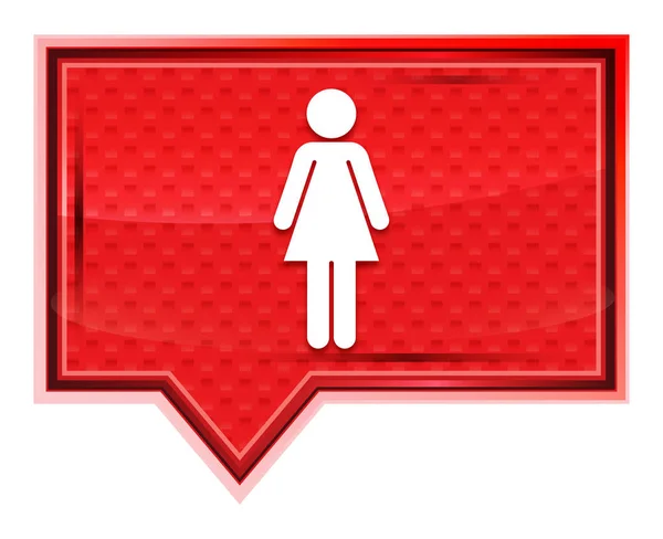 Vrouw pictogram mistige roos roze banner knop — Stockfoto