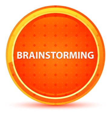 Brainstorming Doğal Turuncu Yuvarlak Düğme