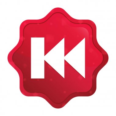 Önceki parça çalma listesi simgesi puslu gül kırmızı starburst etiket bu