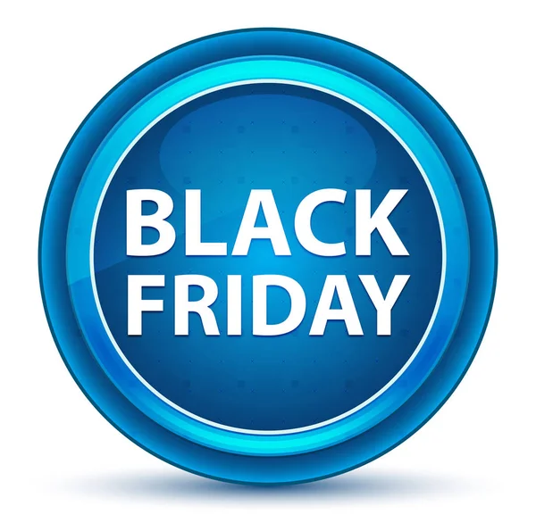 Siyah Cuma Eyeball Mavi Yuvarlak Düğme