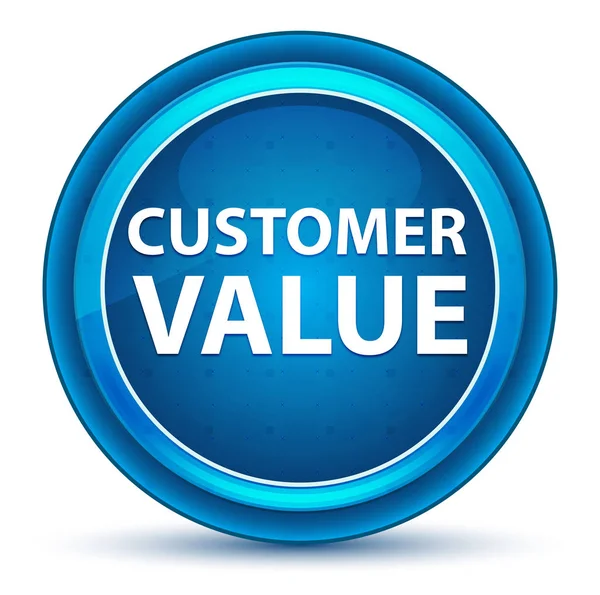 Customer Value Eyeball Blue Round Button — Stock Photo, Image