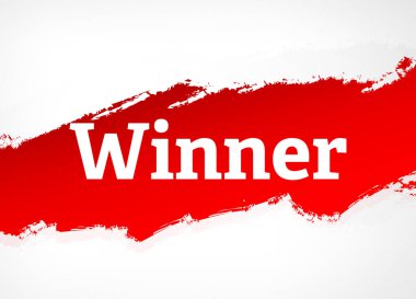 Kazanan Kırmızı Fırça Özet Arkaplan İllüstrasyonu