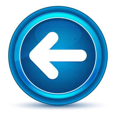 Arka ok simgesi göz küresi mavi yuvarlak düğme