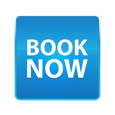 Kitap Şimdi parlak mavi kare düğmesi