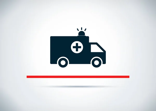 Ambulans simgesi soyut düz arka plan tasarım illüstrasyon — Stok fotoğraf