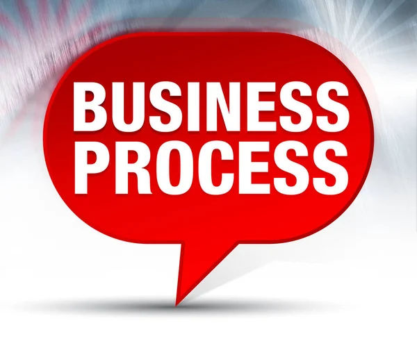 Affärs process röd bubbla bakgrund — Stockfoto