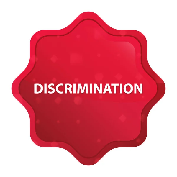 Discriminación brumoso rosa rojo starburst botón de pegatina —  Fotos de Stock
