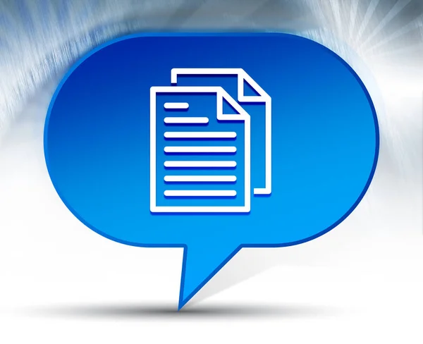 Document pages icon blue bubble background — Stockfoto