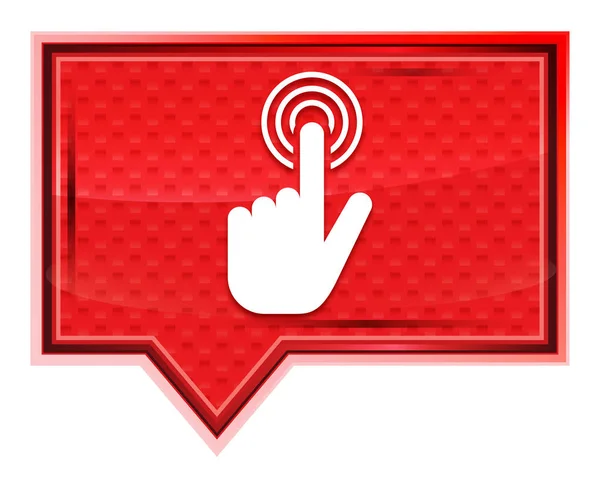 Hand markören Klicka på ikonen Misty Rose Pink banner Button — Stockfoto