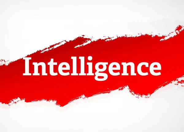 Intelligence Spazzola rossa Astratto sfondo Illustrazione — Foto Stock