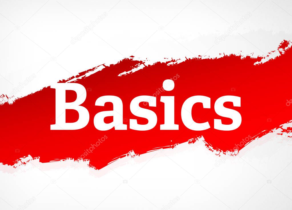 Basics Red Brush Abstract Background Illustration