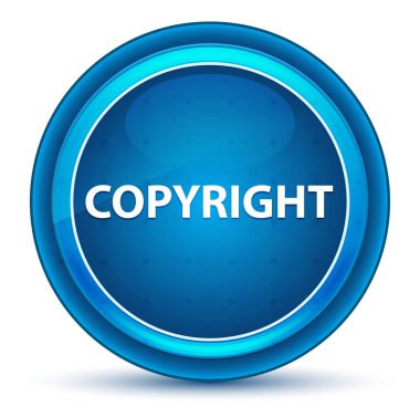 Copyright Eyeball Mavi Yuvarlak Düğme