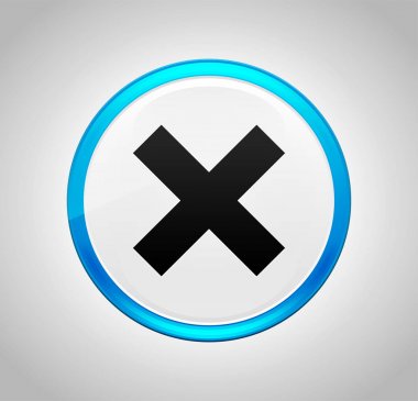 Çapraz simge yuvarlak mavi buton