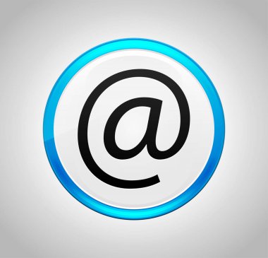 E-posta adresi simgesi yuvarlak mavi basma düğmesi