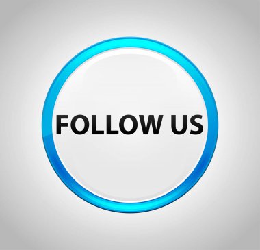 Bizi Takip Et Yuvarlak Mavi Buton
