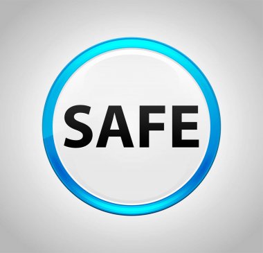 Güvenli Yuvarlak Mavi Buton