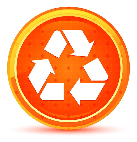 Recyceln Symbol Symbol natürliche orange runde Taste — Stockfoto