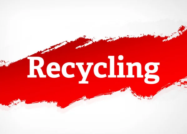 Recycling roter Pinsel abstrakte Hintergrund Illustration — Stockfoto