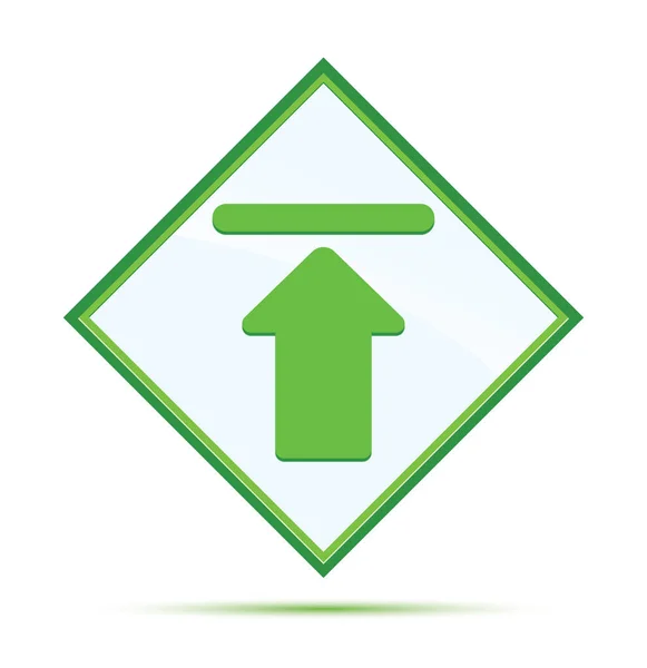 Upload icon moderne abstracte groene ruit knop — Stockfoto
