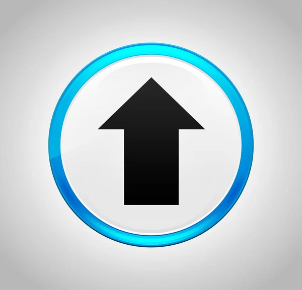 Subir icono ronda pulsador azul —  Fotos de Stock