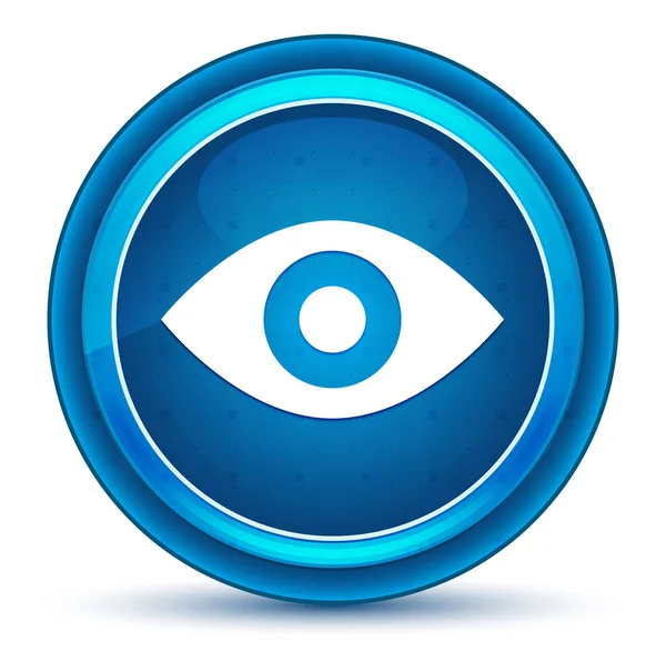 Eye icon eyeball blue round button