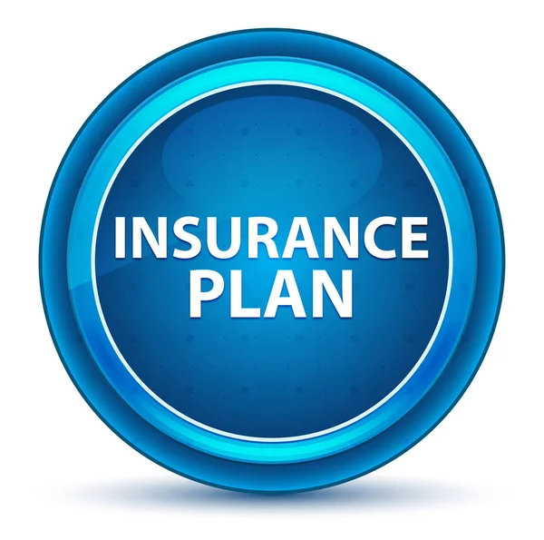 Insurance Plan Eyeball Blue Round Button