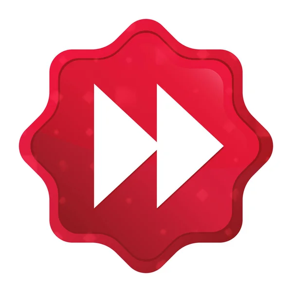 Прыжок вперед иконка туманный розово-красный звездопад кнопка зажигания — стоковое фото