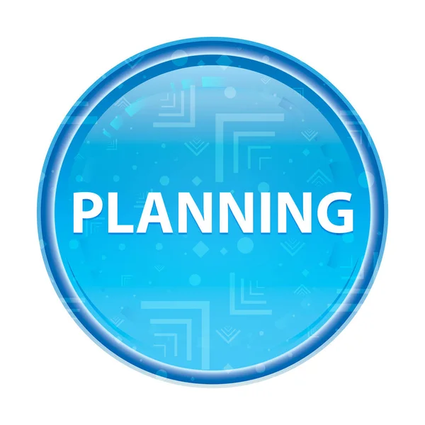 Planning floral blue round button — Stock Photo, Image
