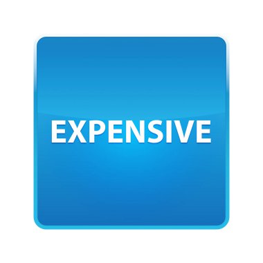 Pahalı parlak mavi kare düğme