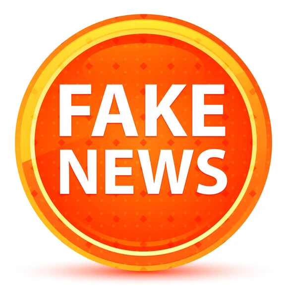 Fake News natuurlijke oranje ronde knop — Stockfoto