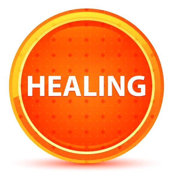 Healing Natural Orange Round Button — Stock Photo, Image