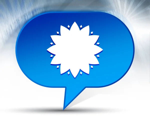 Blatt Blume Symbol blau Blase Hintergrund — Stockfoto