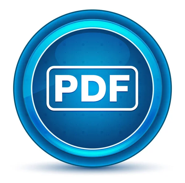 Ícone PDF globo ocular botão redondo azul — Fotografia de Stock