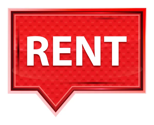 Rent misty rose pink banner button — Stock Photo, Image