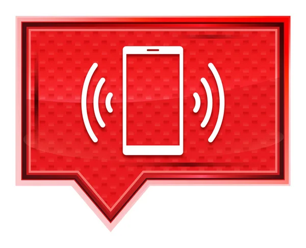 Значок мережевого сигналу смартфона туманна рожева кнопка банера — стокове фото